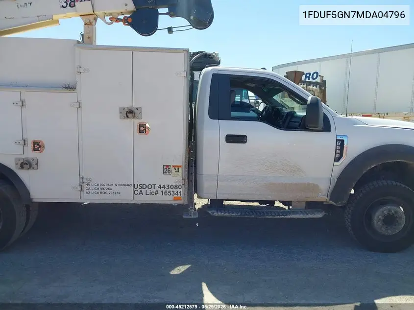 2021 Ford F-550 Chassis Xl VIN: 1FDUF5GN7MDA04796 Lot: 45212579