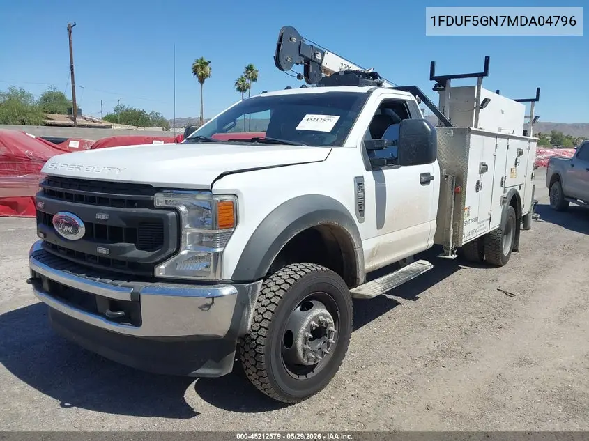 2021 Ford F-550 Chassis Xl VIN: 1FDUF5GN7MDA04796 Lot: 45212579