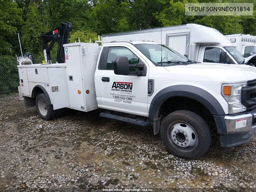 2022 Ford F-550 Chassis Xl VIN: 1FDUF5GN9NEC91814 Lot: 45120926