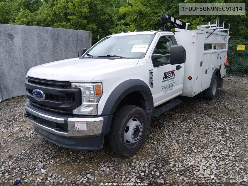 2022 Ford F-550 Chassis Xl VIN: 1FDUF5GN9NEC91814 Lot: 45120926