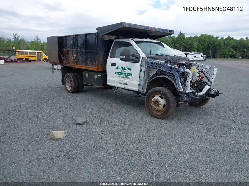 2022 Ford F-550 Chassis Xl VIN: 1FDUF5HN6NEC48112 Lot: 45359987