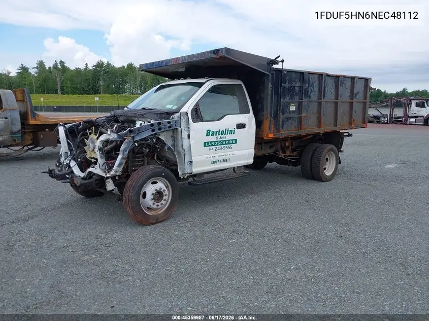 2022 Ford F-550 Chassis Xl VIN: 1FDUF5HN6NEC48112 Lot: 45359987
