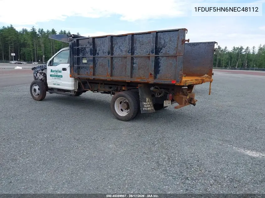 2022 Ford F-550 Chassis Xl VIN: 1FDUF5HN6NEC48112 Lot: 45359987