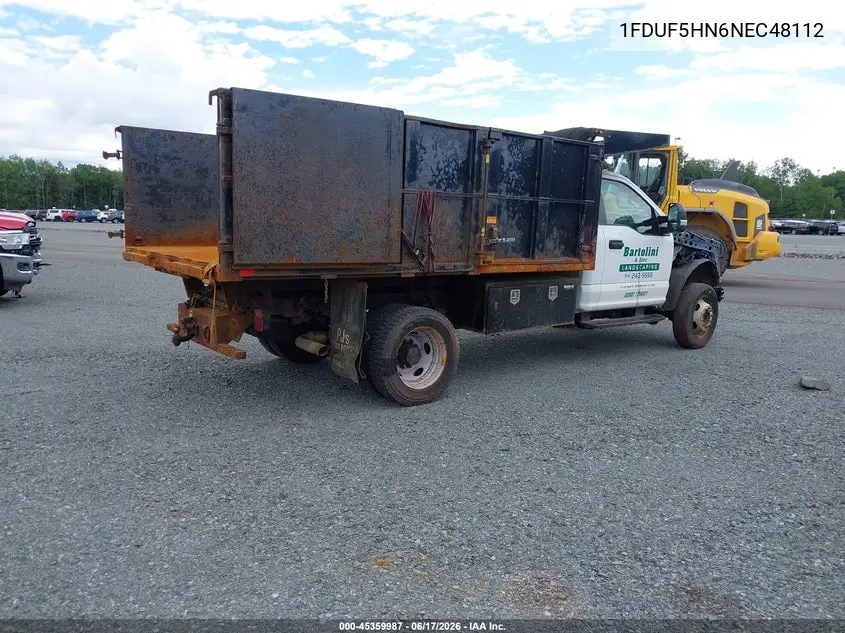 2022 Ford F-550 Chassis Xl VIN: 1FDUF5HN6NEC48112 Lot: 45359987