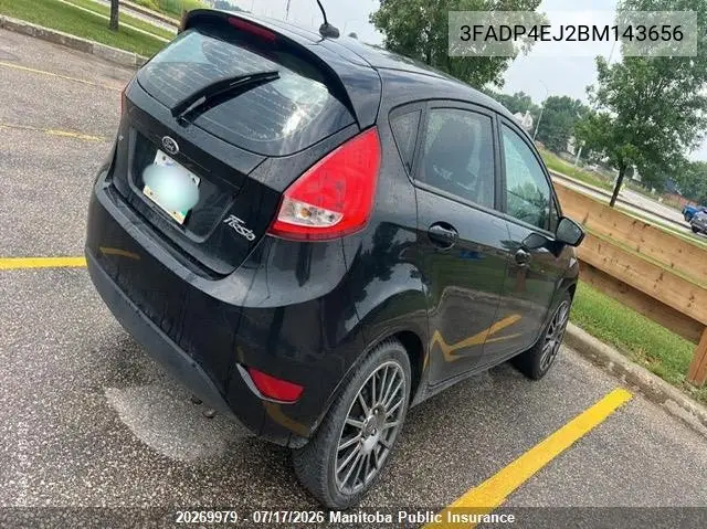 2011 Ford Fiesta Se VIN: 3FADP4EJ2BM143656 Lot: 20269979