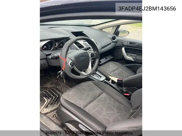 2011 Ford Fiesta Se VIN: 3FADP4EJ2BM143656 Lot: 20269979