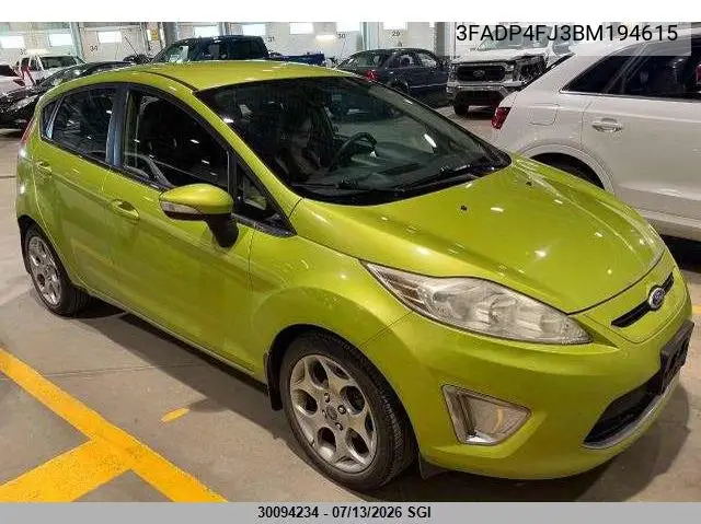 2011 Ford Fiesta Ses VIN: 3FADP4FJ3BM194615 Lot: 30094234