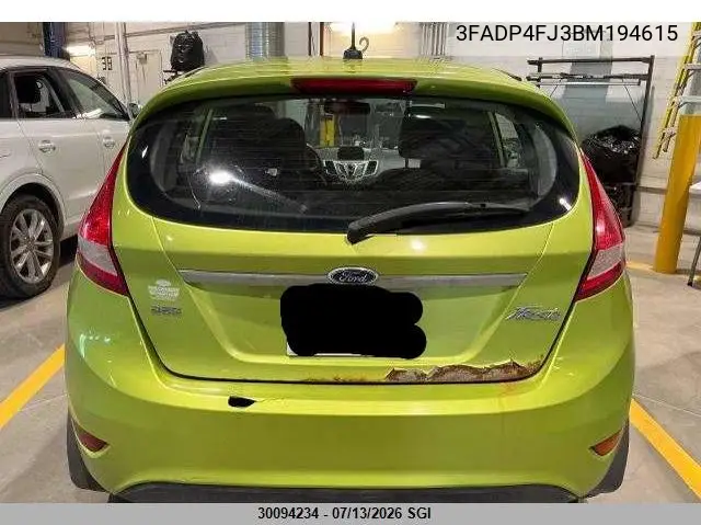 2011 Ford Fiesta Ses VIN: 3FADP4FJ3BM194615 Lot: 30094234