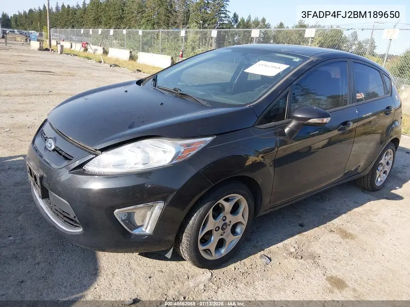 2011 Ford Fiesta Ses VIN: 3FADP4FJ2BM189650 Lot: 45562068