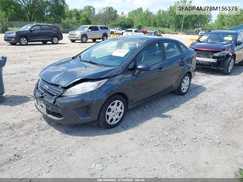 2011 Ford Fiesta S VIN: 3FADP4AJ7BM156375 Lot: 45568603