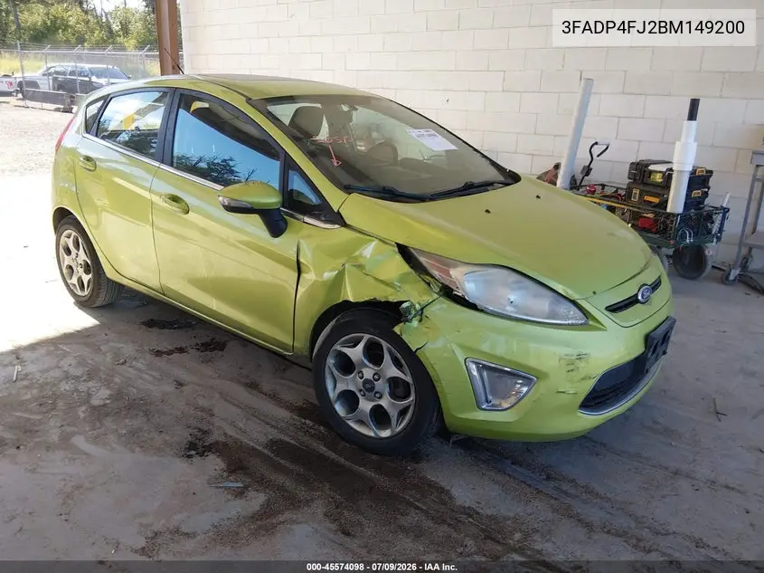 2011 Ford Fiesta Ses VIN: 3FADP4FJ2BM149200 Lot: 45574098