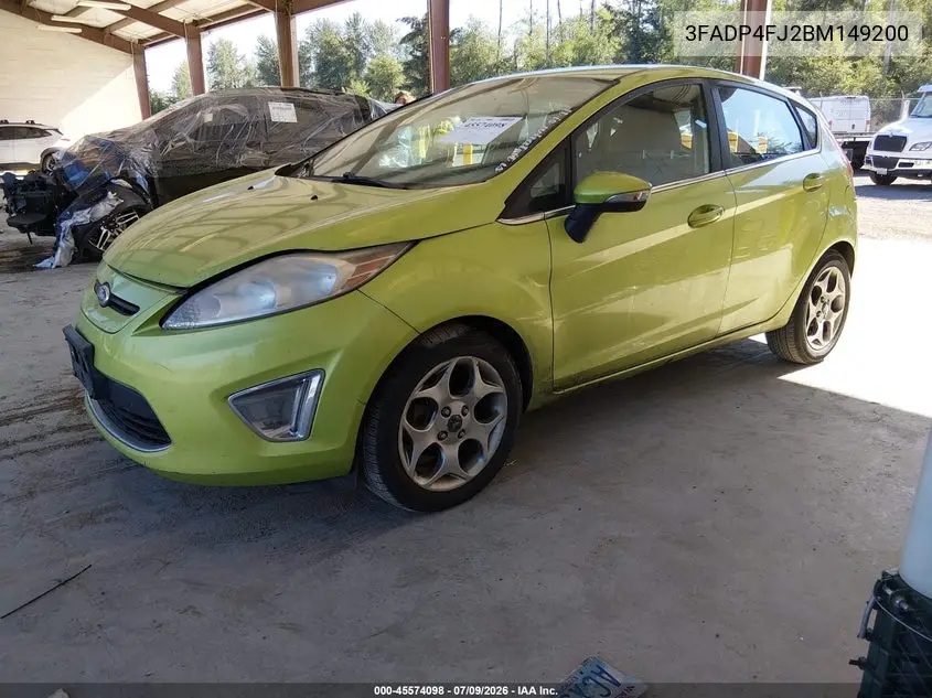 2011 Ford Fiesta Ses VIN: 3FADP4FJ2BM149200 Lot: 45574098