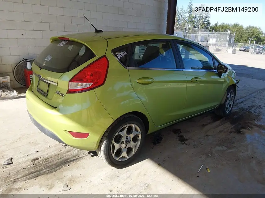 2011 Ford Fiesta Ses VIN: 3FADP4FJ2BM149200 Lot: 45574098