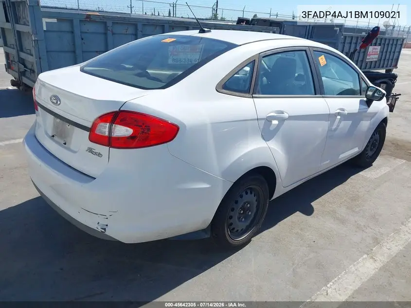 2011 Ford Fiesta S VIN: 3FADP4AJ1BM109021 Lot: 45642305