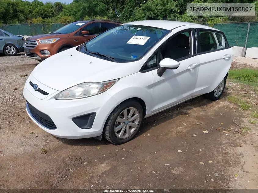 2011 Ford Fiesta Se VIN: 3FADP4EJXBM150807 Lot: 45678415
