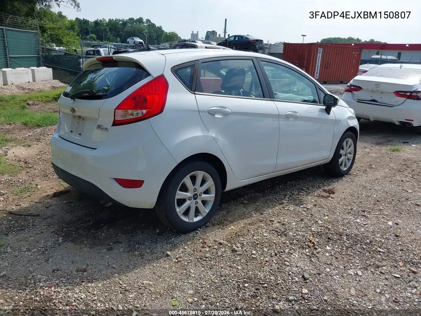 2011 Ford Fiesta Se VIN: 3FADP4EJXBM150807 Lot: 45678415