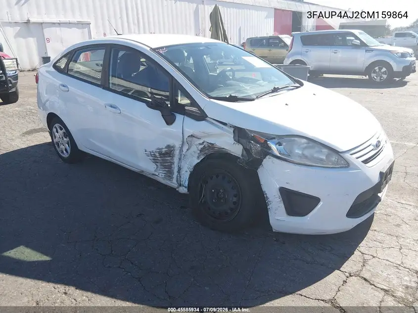 2012 Ford Fiesta VIN: 3FAUP4AJ2CM159864 Lot: 45585934