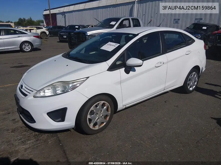 2012 Ford Fiesta VIN: 3FAUP4AJ2CM159864 Lot: 45585934