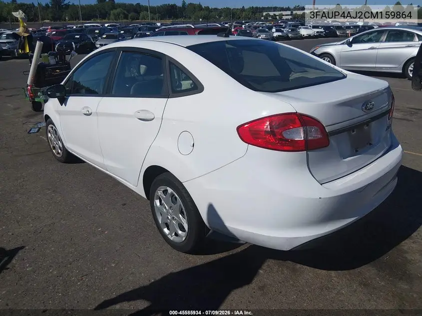 2012 Ford Fiesta VIN: 3FAUP4AJ2CM159864 Lot: 45585934