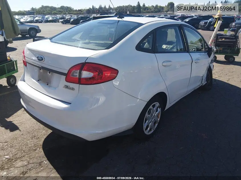 2012 Ford Fiesta VIN: 3FAUP4AJ2CM159864 Lot: 45585934