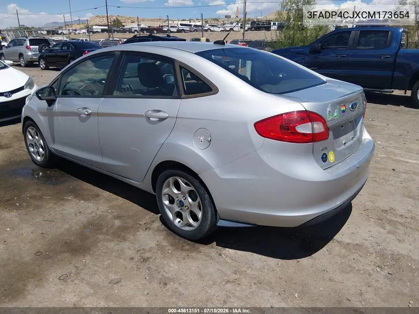 2012 Ford Fiesta Sel VIN: 3FADP4CJXCM173654 Lot: 45613151