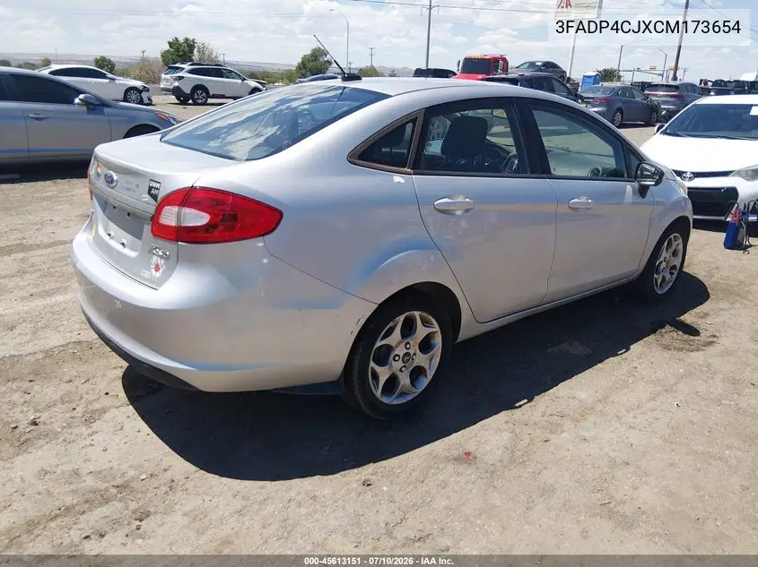 2012 Ford Fiesta Sel VIN: 3FADP4CJXCM173654 Lot: 45613151
