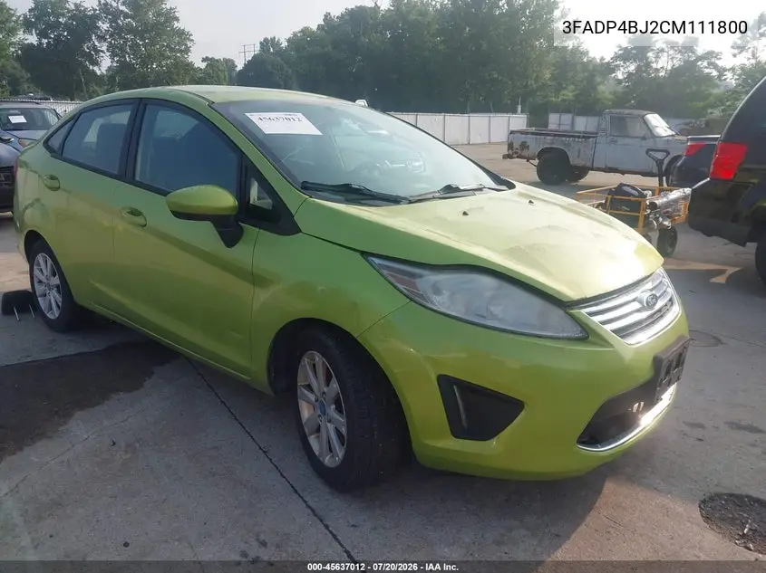 2012 Ford Fiesta Se VIN: 3FADP4BJ2CM111800 Lot: 45637012
