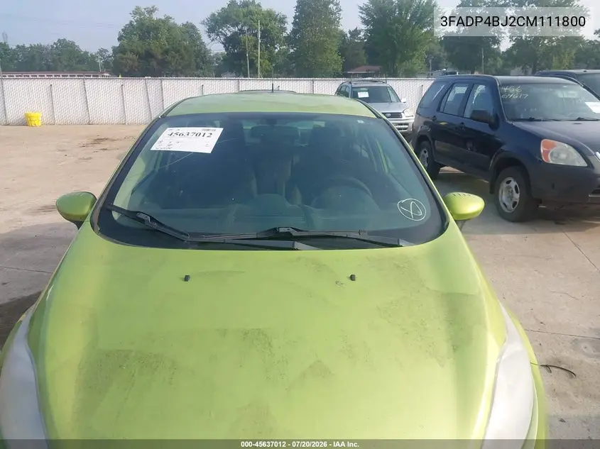 2012 Ford Fiesta Se VIN: 3FADP4BJ2CM111800 Lot: 45637012