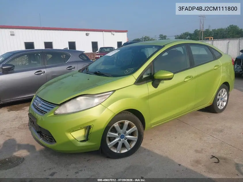2012 Ford Fiesta Se VIN: 3FADP4BJ2CM111800 Lot: 45637012