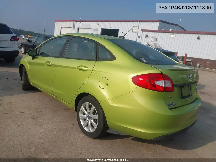 2012 Ford Fiesta Se VIN: 3FADP4BJ2CM111800 Lot: 45637012
