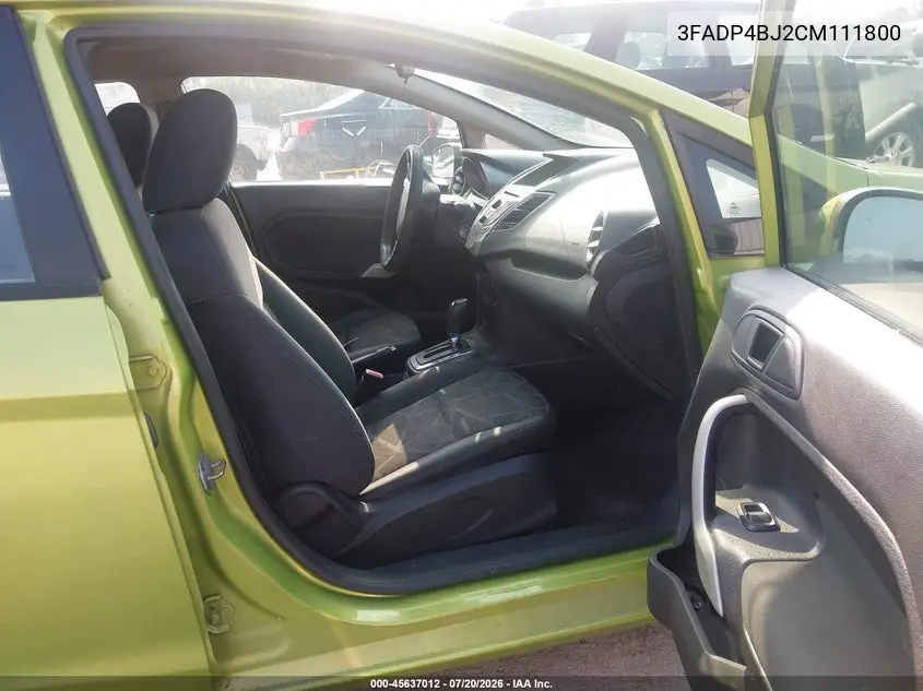 2012 Ford Fiesta Se VIN: 3FADP4BJ2CM111800 Lot: 45637012