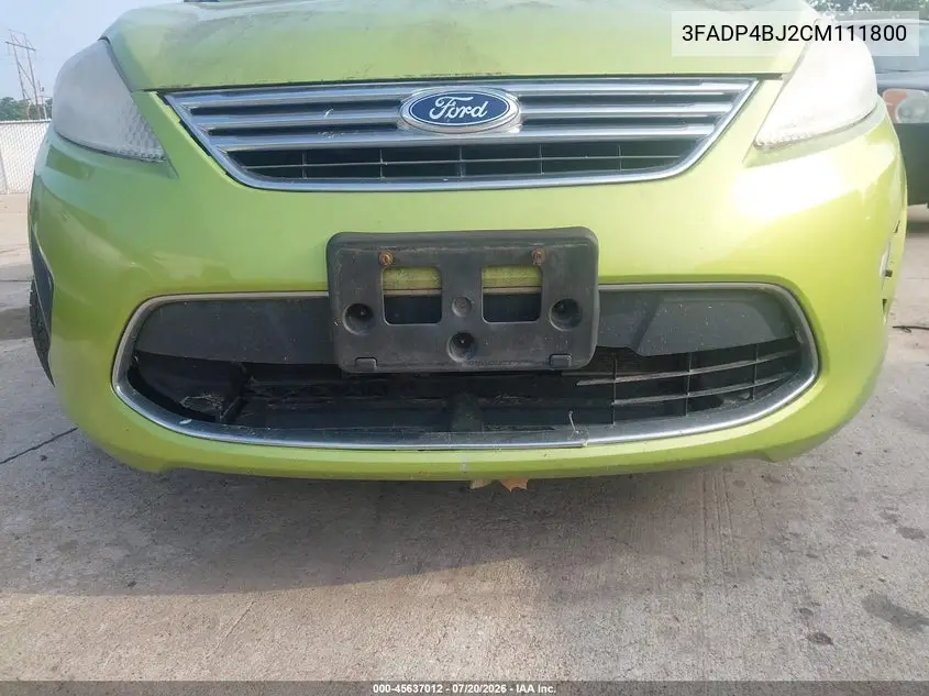 2012 Ford Fiesta Se VIN: 3FADP4BJ2CM111800 Lot: 45637012