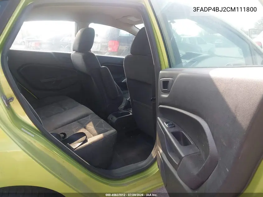 2012 Ford Fiesta Se VIN: 3FADP4BJ2CM111800 Lot: 45637012