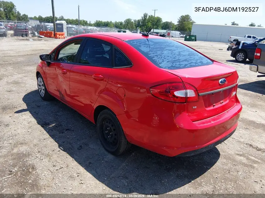 2013 Ford Fiesta Se VIN: 3FADP4BJ6DM192527 Lot: 45212774