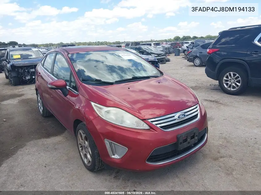 2013 Ford Fiesta Titanium VIN: 3FADP4CJ8DM194133 Lot: 45341605
