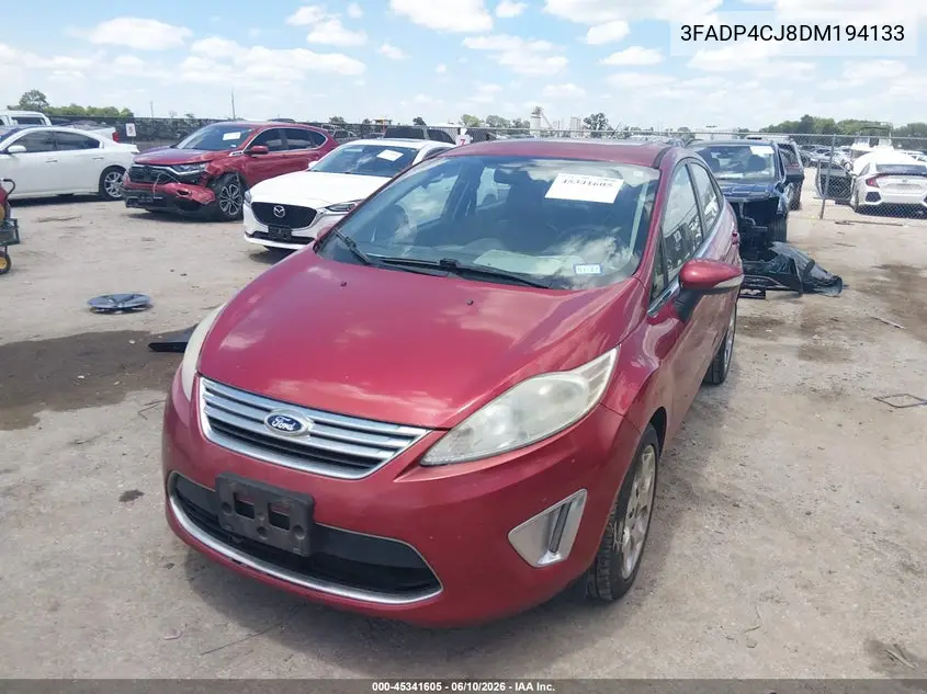 2013 Ford Fiesta Titanium VIN: 3FADP4CJ8DM194133 Lot: 45341605