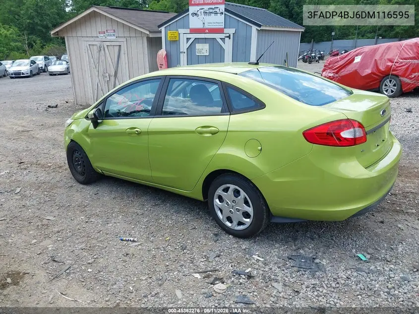 2013 Ford Fiesta Se VIN: 3FADP4BJ6DM116595 Lot: 45362276