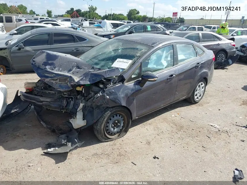 2013 Ford Fiesta Se VIN: 3FADP4BJ9DM194241 Lot: 45559444