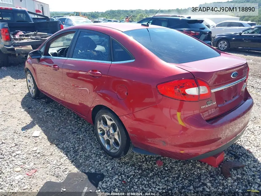 2013 Ford Fiesta Titanium VIN: 3FADP4CJ9DM118890 Lot: 45566359