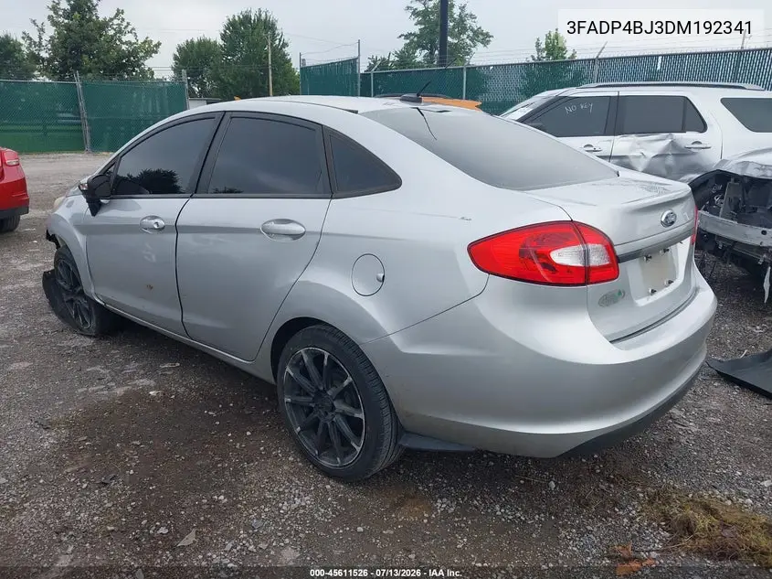 2013 Ford Fiesta Se VIN: 3FADP4BJ3DM192341 Lot: 45611526
