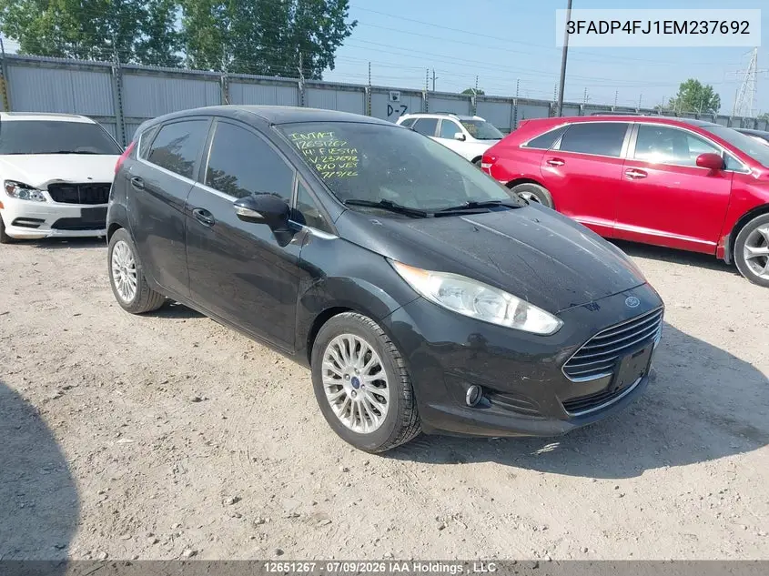 2014 Ford Fiesta VIN: 3FADP4FJ1EM237692 Lot: 12651267
