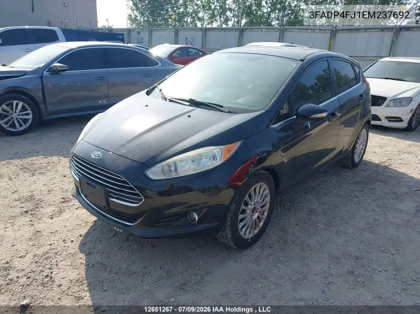 2014 Ford Fiesta VIN: 3FADP4FJ1EM237692 Lot: 12651267