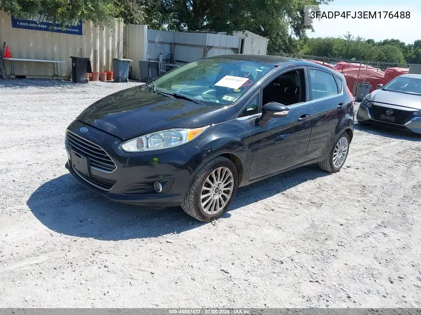 2014 Ford Fiesta Titanium VIN: 3FADP4FJ3EM176488 Lot: 45557427