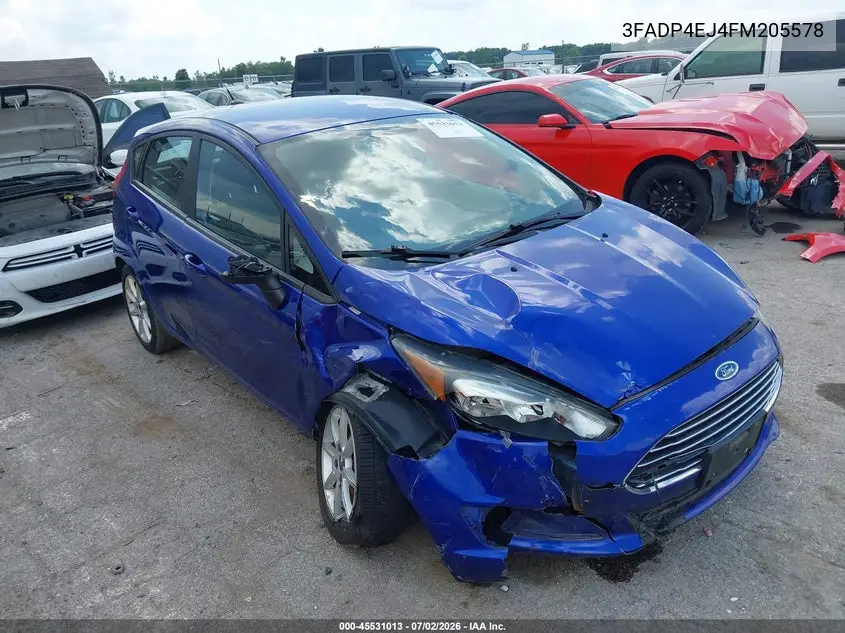 2015 Ford Fiesta Se VIN: 3FADP4EJ4FM205578 Lot: 45531013