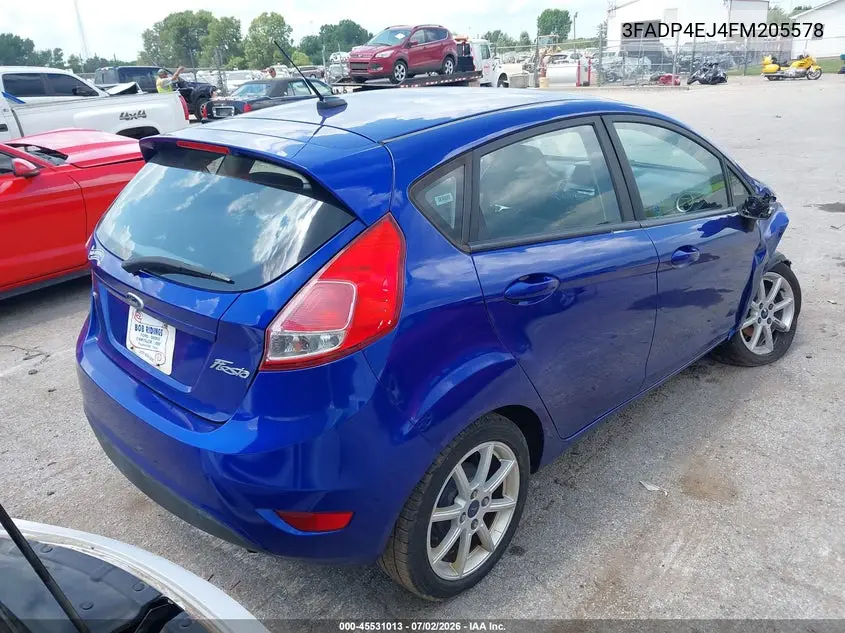 2015 Ford Fiesta Se VIN: 3FADP4EJ4FM205578 Lot: 45531013