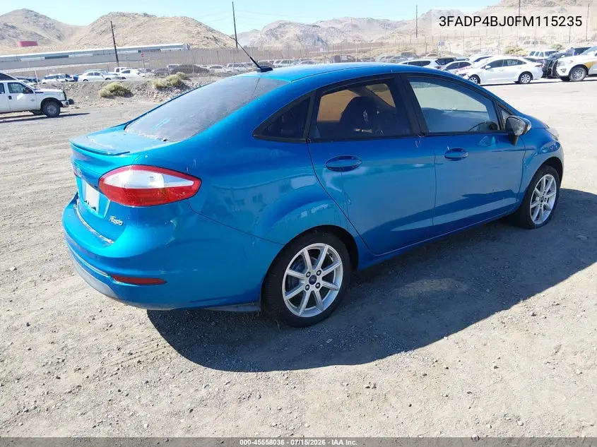 2015 Ford Fiesta Se VIN: 3FADP4BJ0FM115235 Lot: 45558036