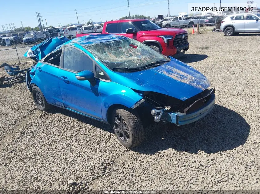 2015 Ford Fiesta Se VIN: 3FADP4BJ5FM149042 Lot: 45594769