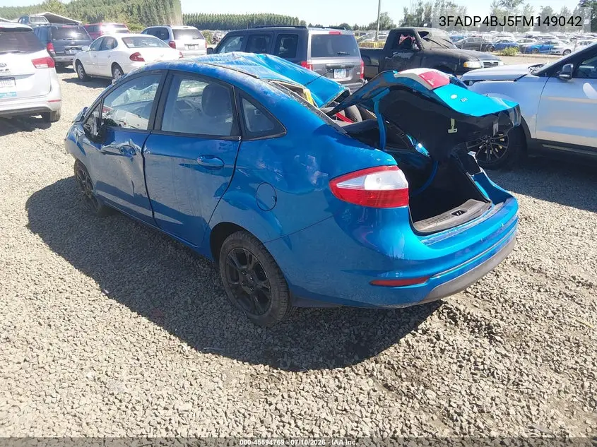 2015 Ford Fiesta Se VIN: 3FADP4BJ5FM149042 Lot: 45594769