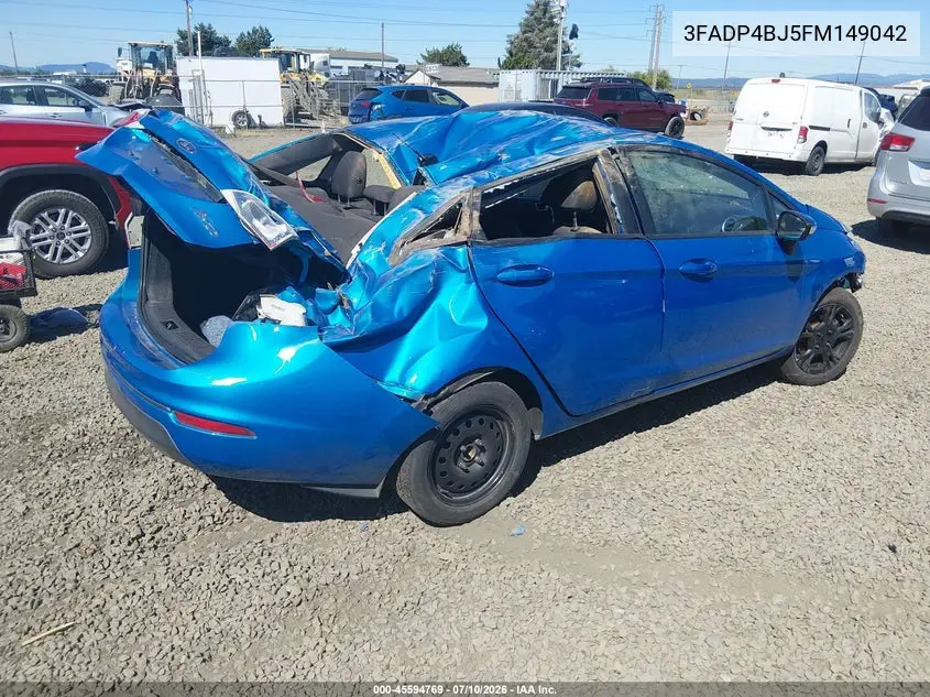 2015 Ford Fiesta Se VIN: 3FADP4BJ5FM149042 Lot: 45594769