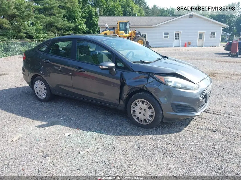 2015 Ford Fiesta Se VIN: 3FADP4BE0FM189998 Lot: 45604692